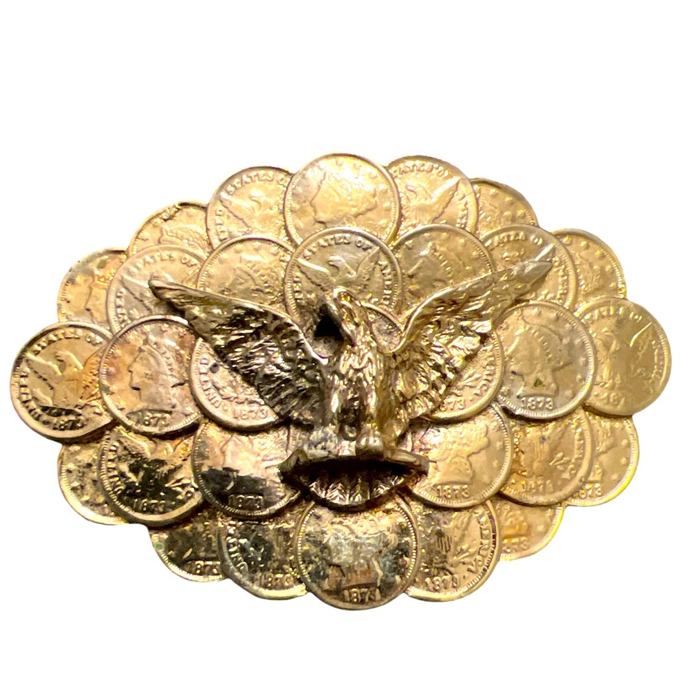 Dime belt buckle